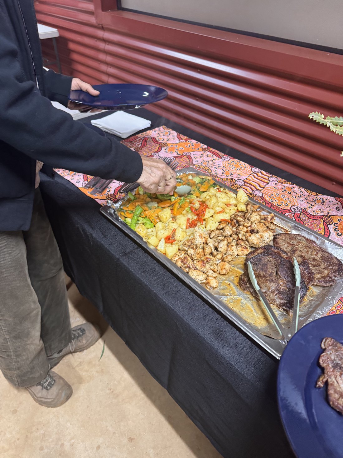 A community event in progress with Country Heart catering.